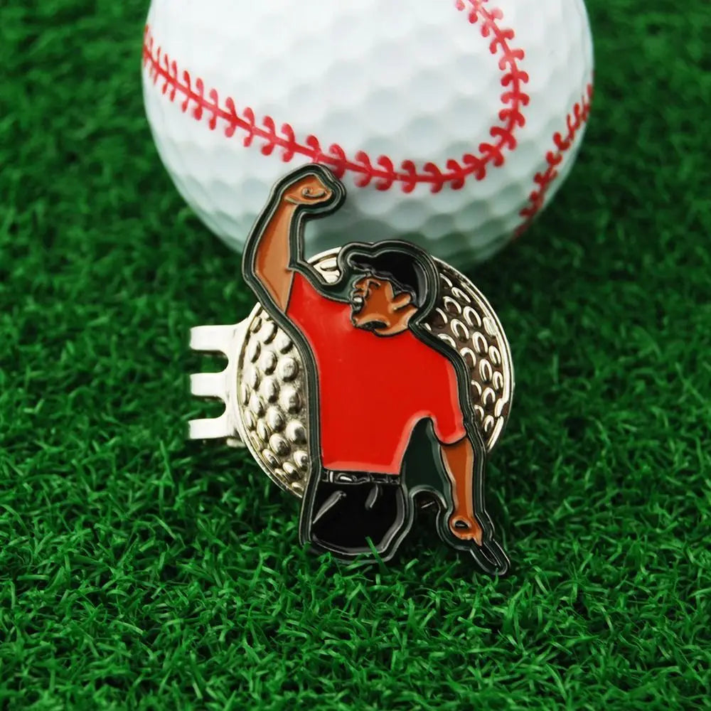 Alloy Marker Golf Ball Mark Tiger Green Jacket Golf Hat Clip Creative Multicolor Golf Clip Marker Mark Golf Ball Position