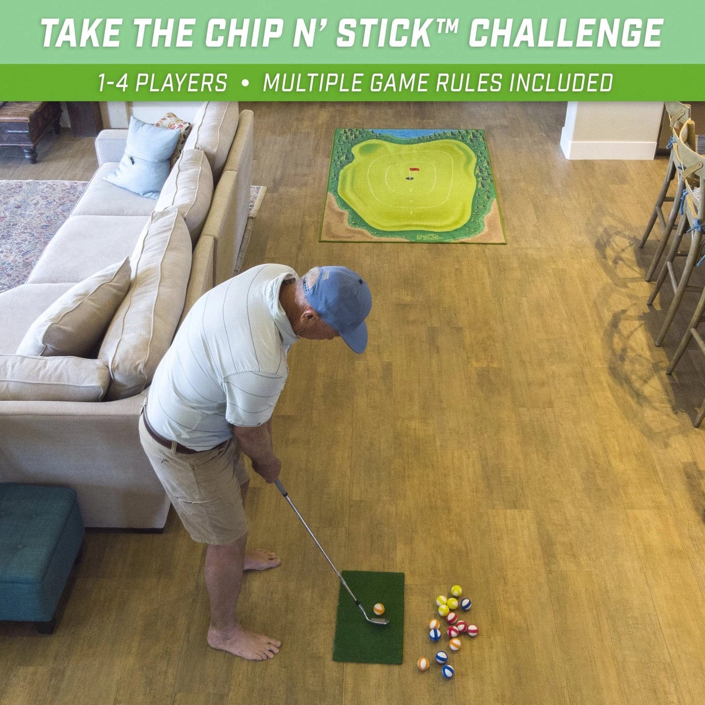 Golf Chipping Mat Game Set-2