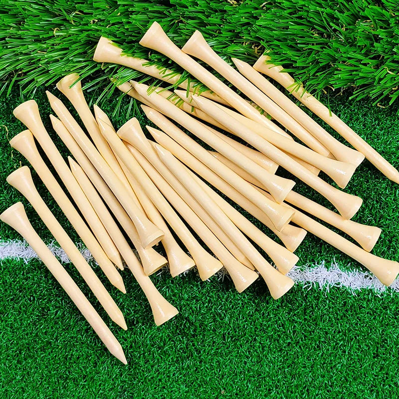 (50pcs) Natural Wooden Golf Ball Seat Wood Golf Tees
