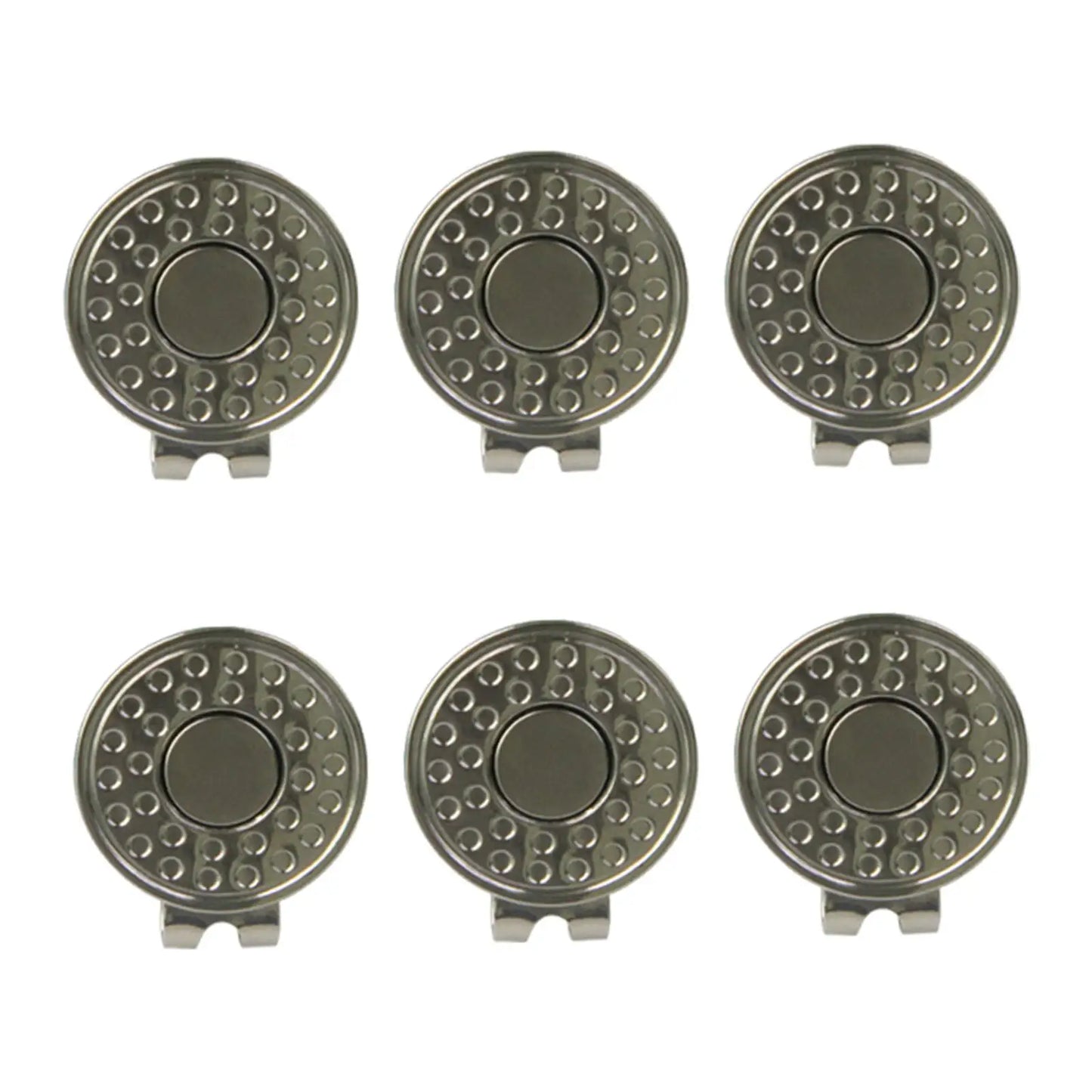 6Pcs Golf Hat Clips Professional Accessories Premium Gift Easy to Install Practical Portable Cap Clips Golf Ball Marker Holders