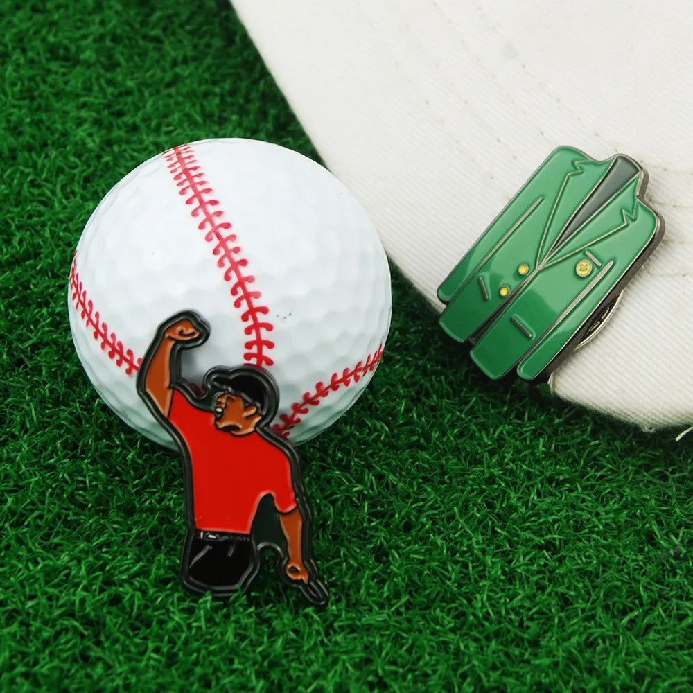Alloy Marker Golf Ball Mark Tiger Green Jacket Golf Hat Clip Creative Multicolor Golf Clip Marker Mark Golf Ball Position