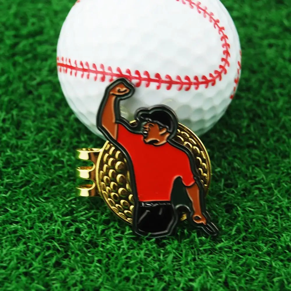 Alloy Marker Golf Ball Mark Tiger Green Jacket Golf Hat Clip Creative Multicolor Golf Clip Marker Mark Golf Ball Position