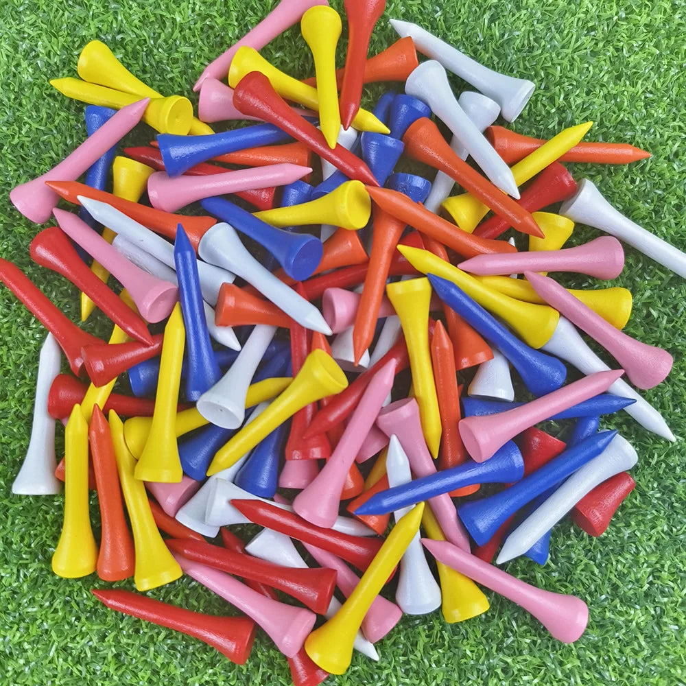 (50pcs) Natural Wooden Golf Ball Seat Wood Golf Tees